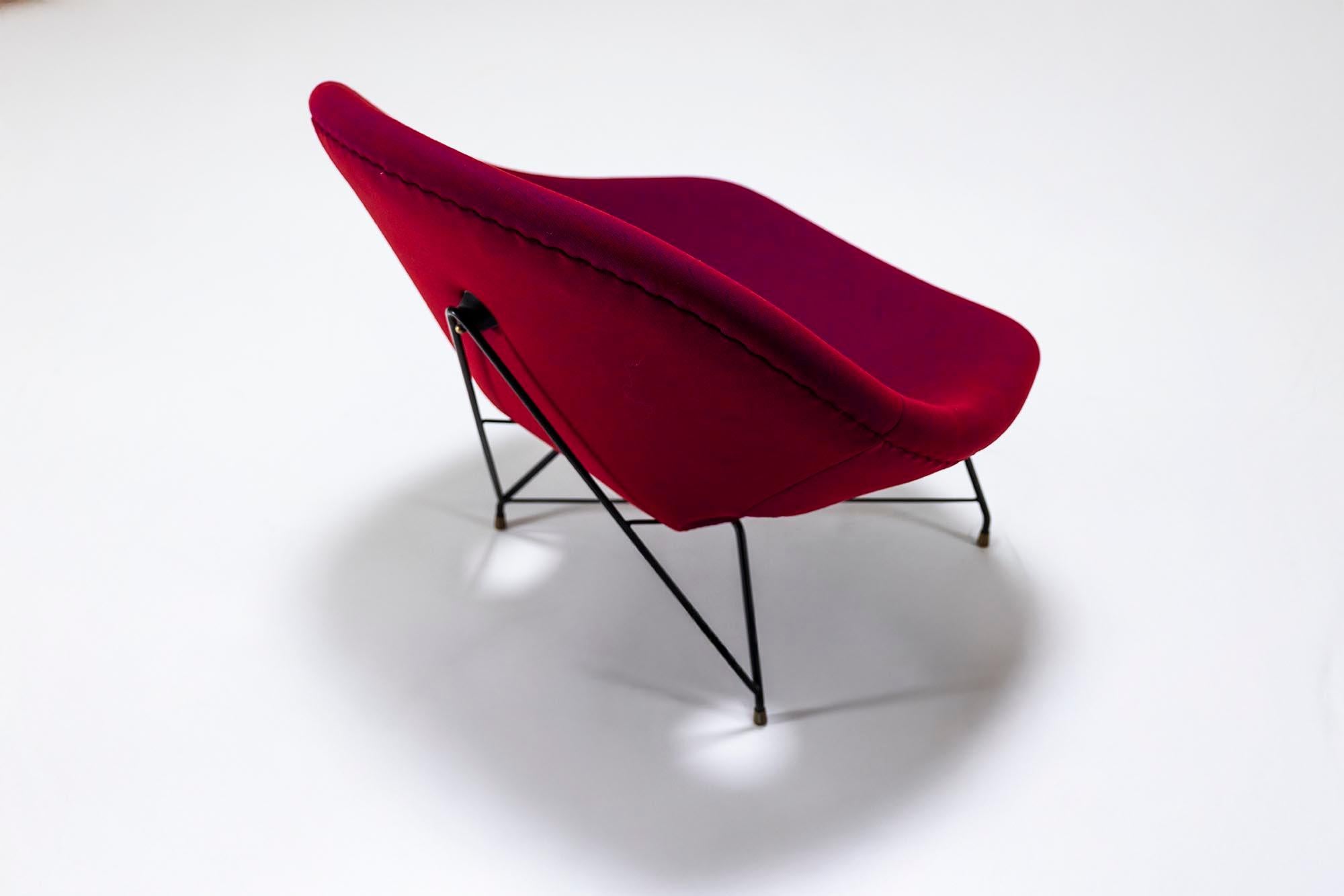 Italian Set of Two 'Cosmos' Lounge Chairs by Augusto Bozzi for Saporiti, Italy 1954 For Sale