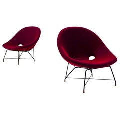 Satz von zwei „Cosmos“-Loungesesseln von Augusto Bozzi für Saporiti, Italien 1954