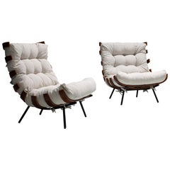 Set of Two 'Costelo' Lounge Chairs by Eisler & Hauner, Brazil, 1950s