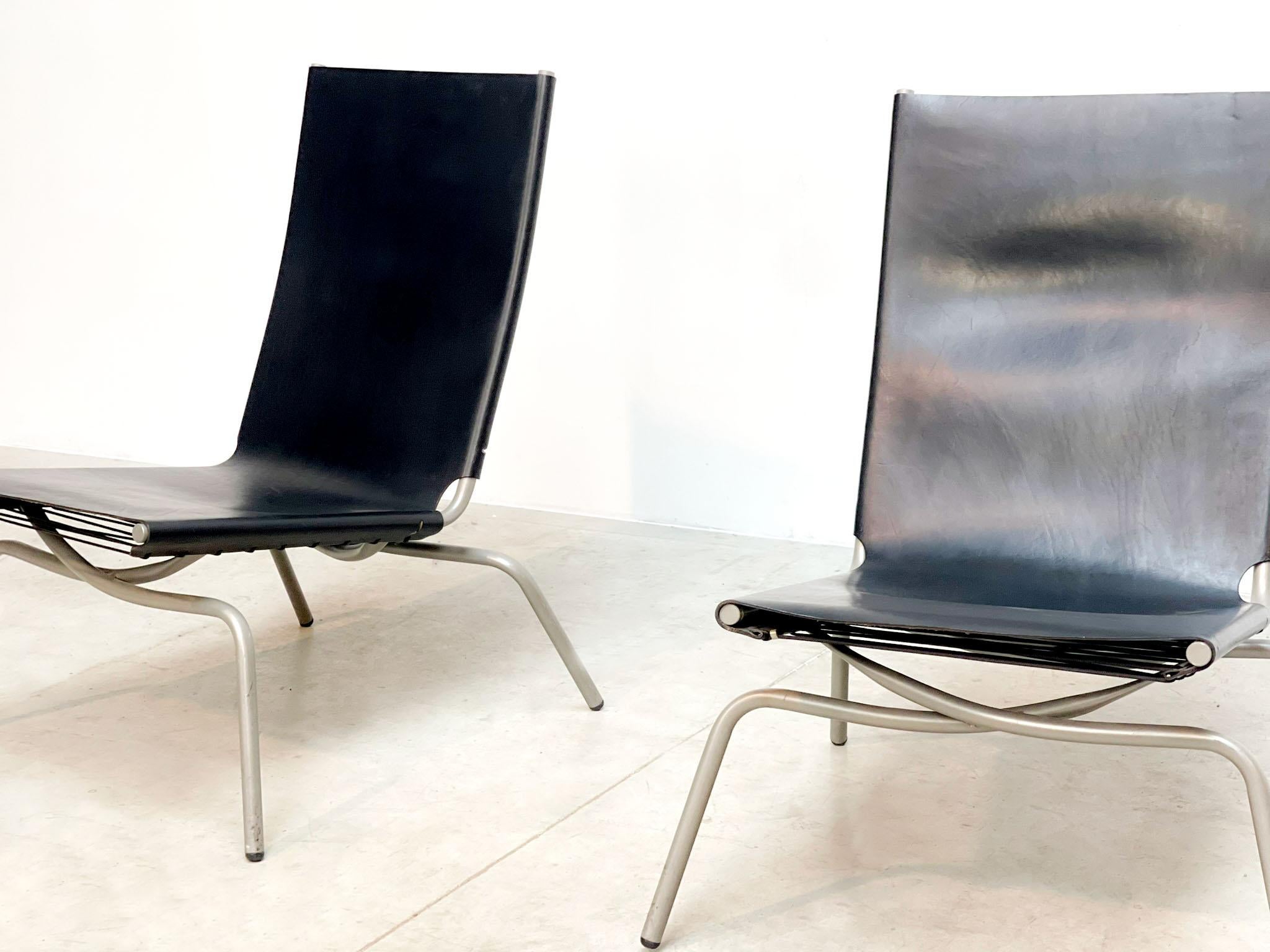 Belgian Set of Two Crossed Legged Chairs Fabiaan Van Severen