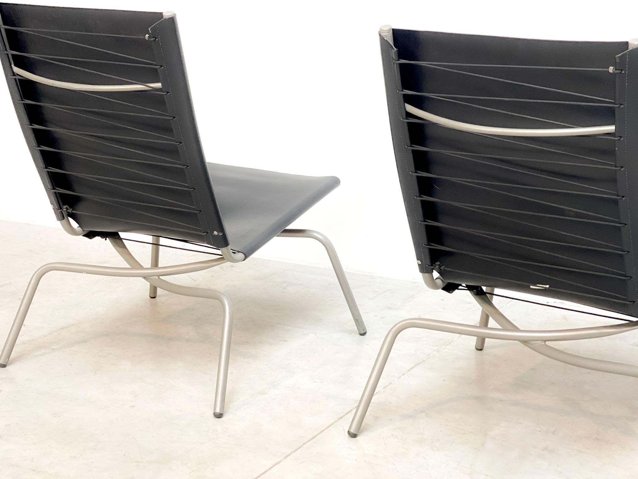 Late 20th Century Set of Two Crossed Legged Chairs Fabiaan Van Severen