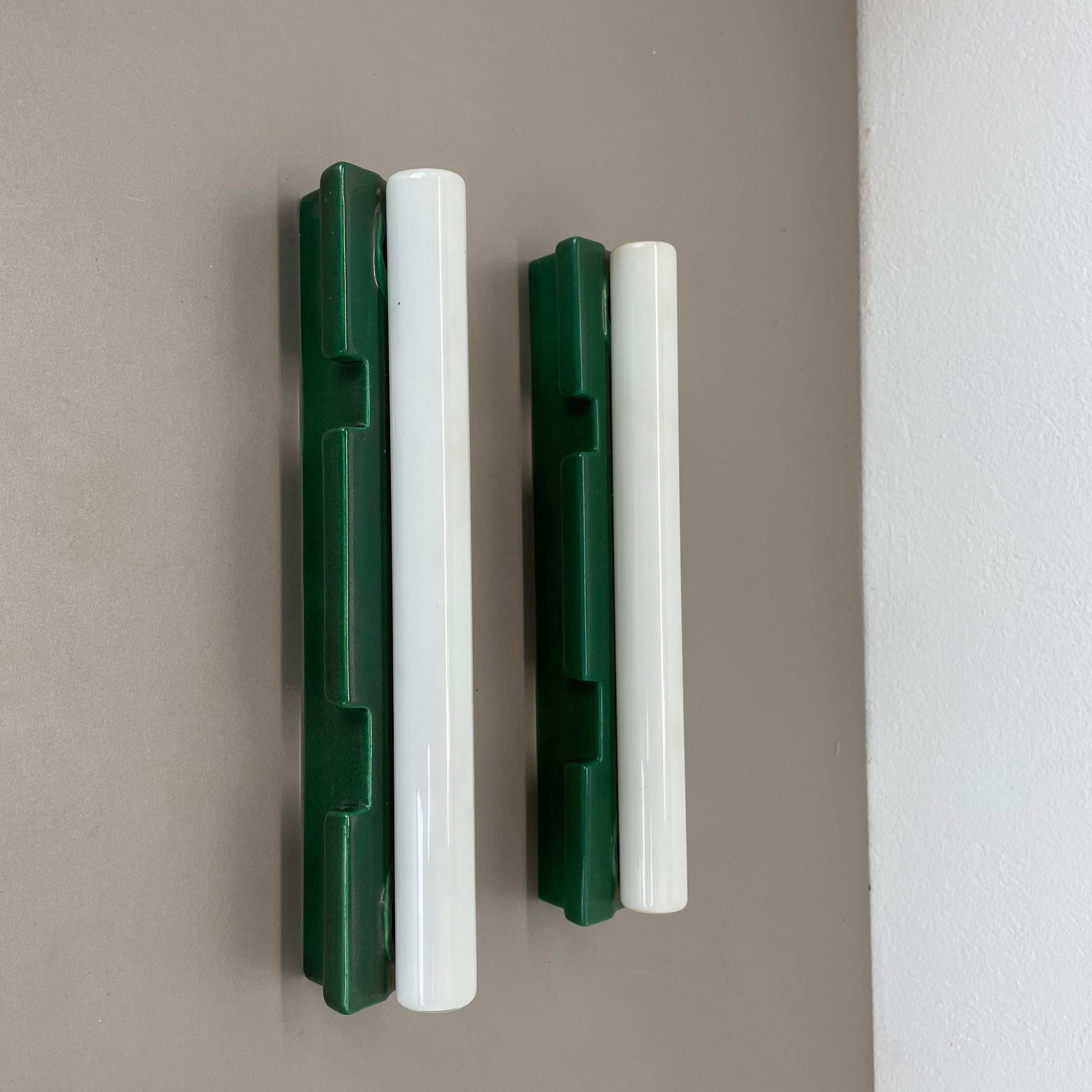 Ensemble de deux appliques CUBIC en céramique Fat Lava de Hustadt Lights Allemagne 1970 en vente 4