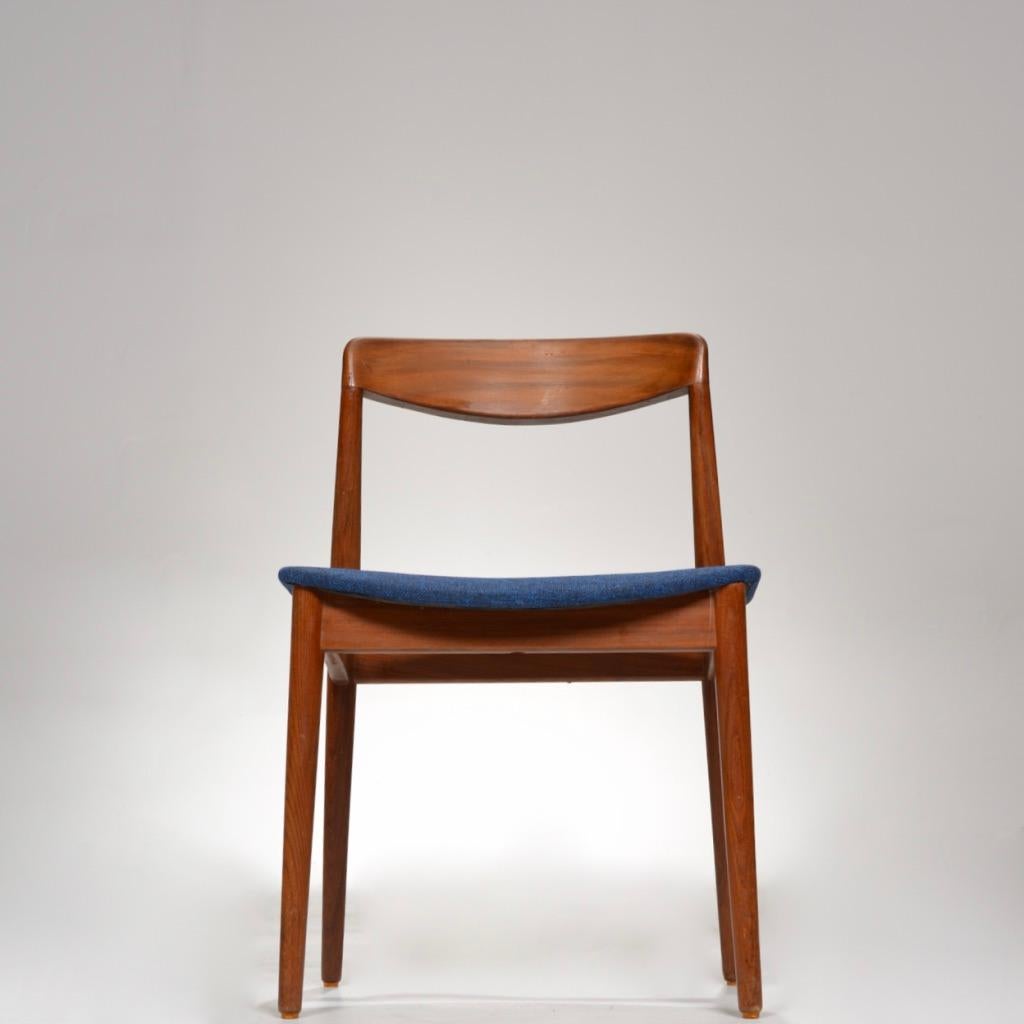 Mid-20th Century Set of Two Curved Back Danish Teak Dining Chairs For Sale