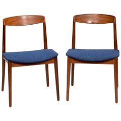 Set of Two Curved Back Danish Teak Dining Chairs