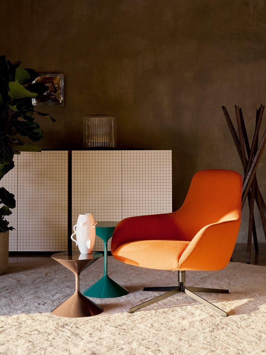 Steel Set of Two Customizable Zanotta Tempo Side Tables by Prospero Rasulo For Sale