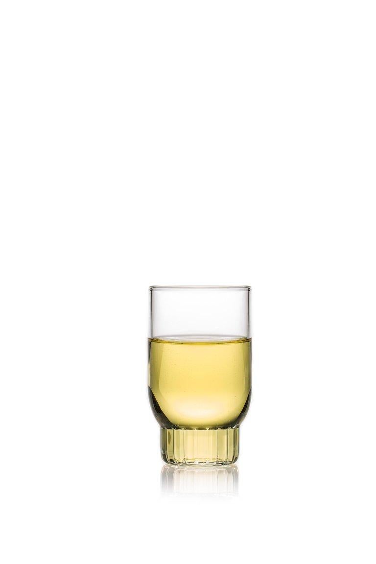 Modern EU Clients Set of 2 Czech Clear Contemporary Rasori Small Wine Glasses, in Stock