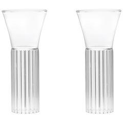 Set of Two Czech Clear Contemporary Sofia Small Cocktail Wine Glasses, in Stock