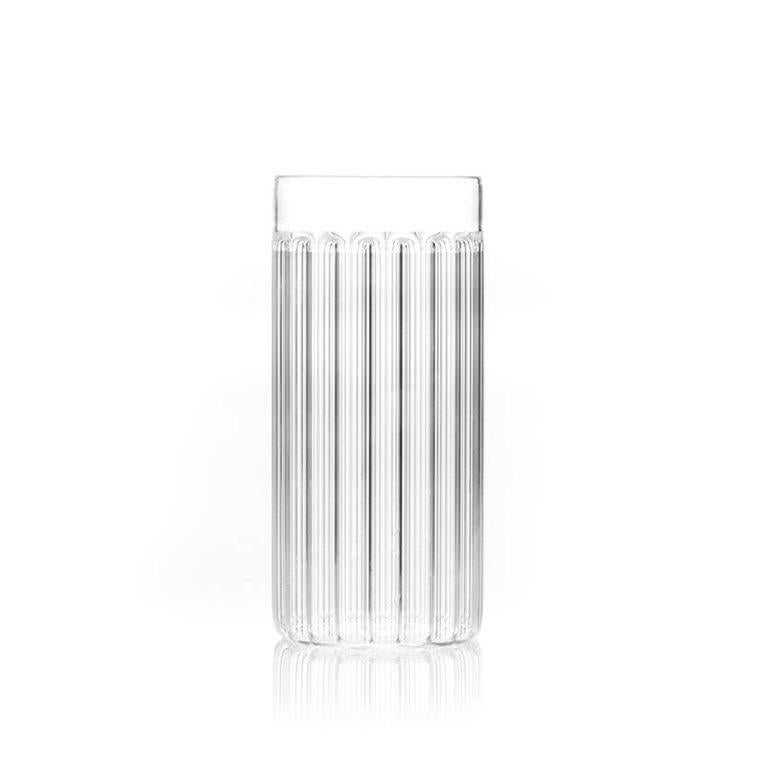 Modern EU Clients Set of Two Czech Contemporary Bessho Tall/Collins Glasses, in Stock