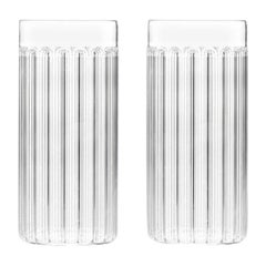 EU Clients Set of Two Czech Contemporary Bessho Tall/Collins Glasses, in Stock