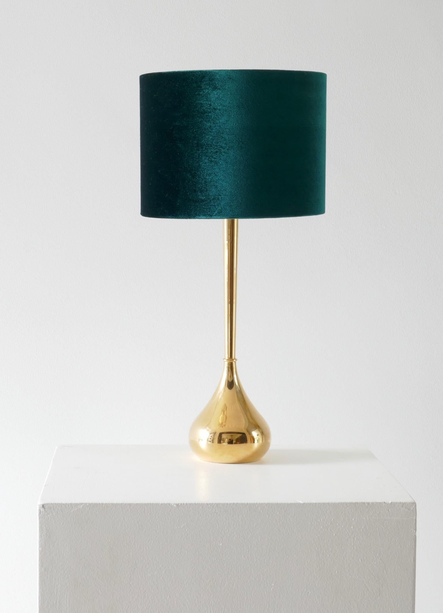 Mid-20th Century Set of Two Danish 24-Carat Gold-Plated Brass Table Lamps by Hugo Asmussen, 1960s