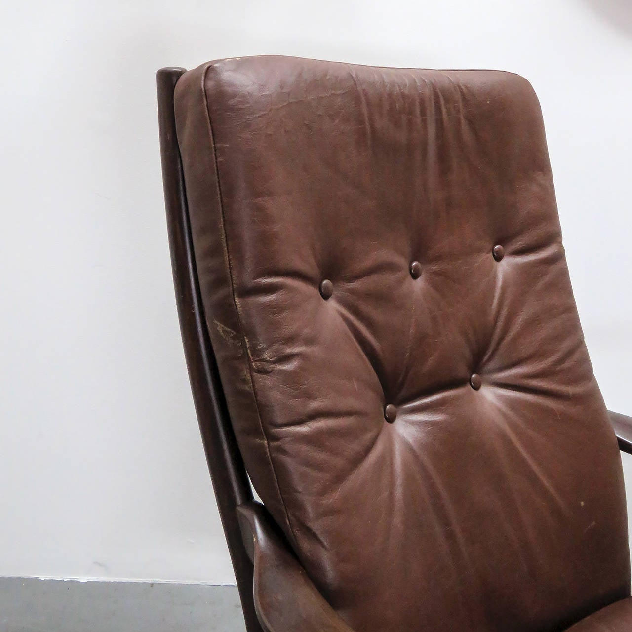 Set of Two Danish Leather Side Chairs, 1950 4