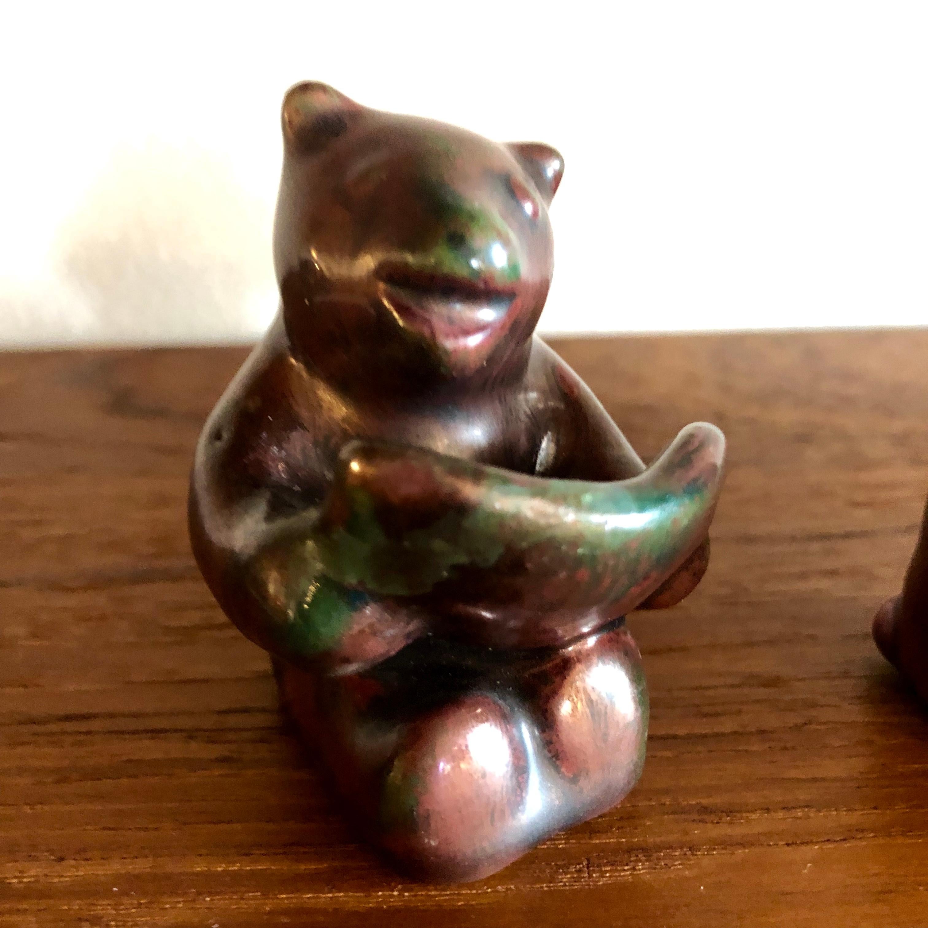 Set of Two Danish Modern Bear Musician Figurines In Excellent Condition For Sale In Minneapolis, MN