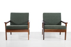 Set aus zwei Illum Wikkelso Capella-Sesseln aus dunklem Teakholz