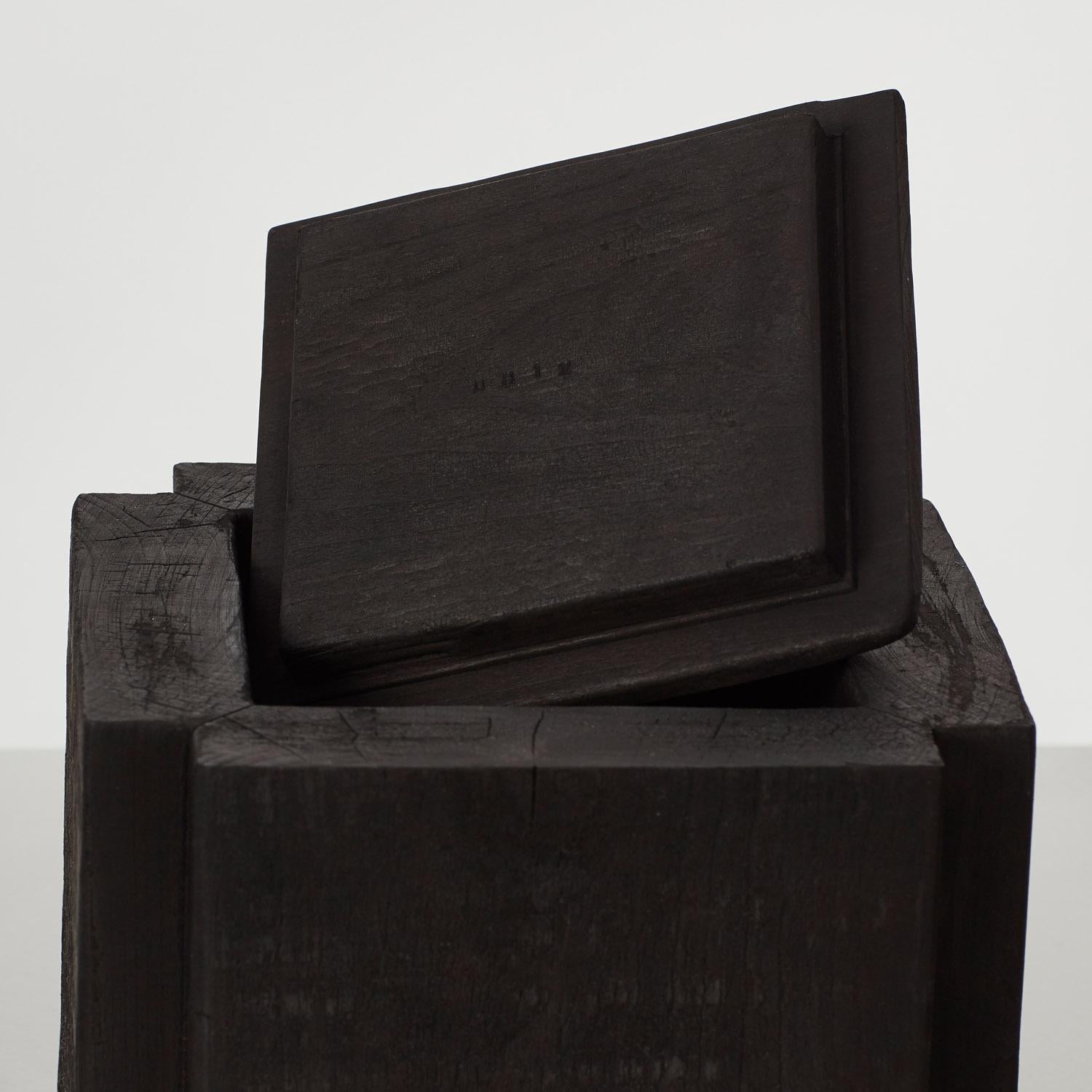 Contemporary Set of two David Horan charred wood vessel - UK, 2024 For Sale