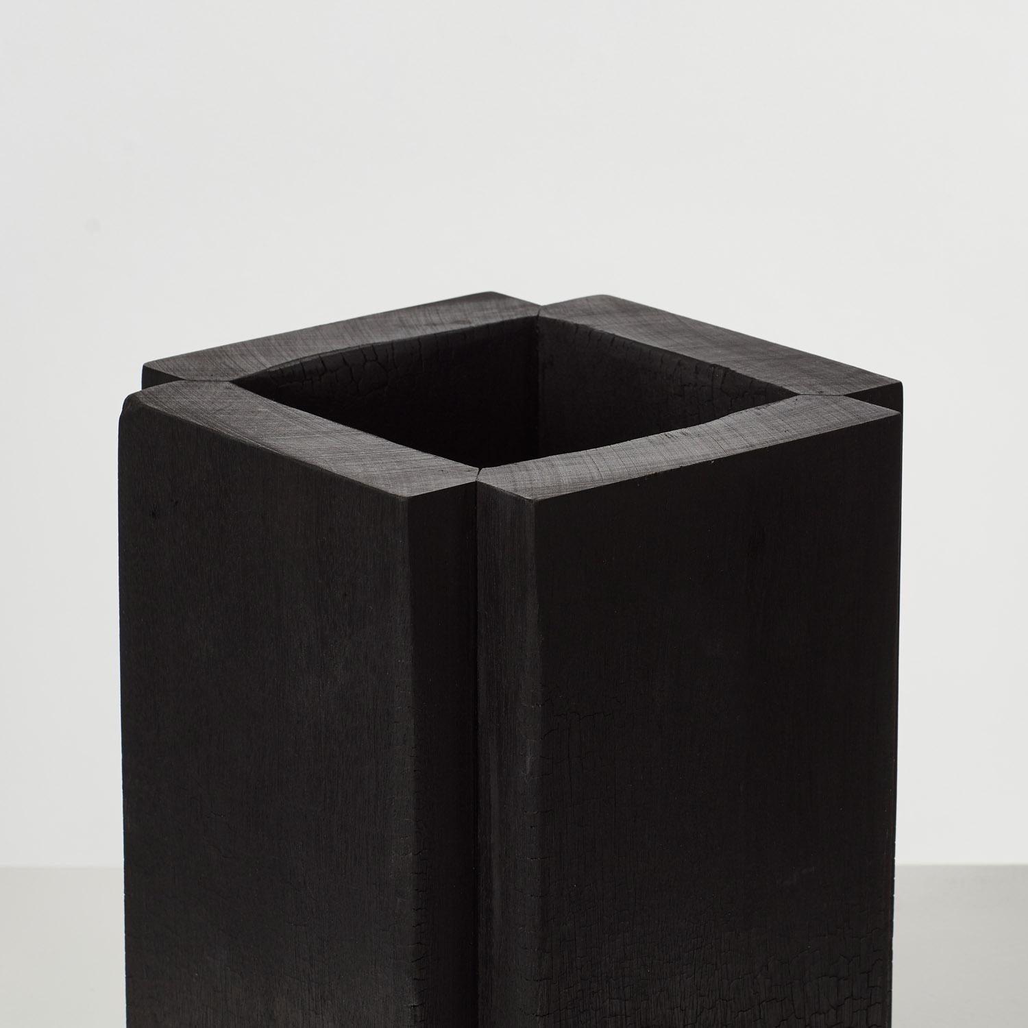 Set of two David Horan charred wood vessel - UK, 2024 For Sale 1