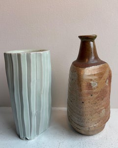 Set of Two Decorative Modernist Art Pottery Vessels, USA
