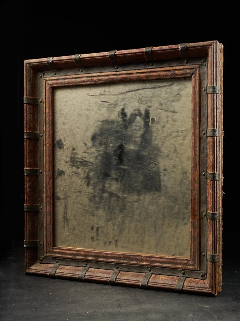 Set Of Two Decorative Wooden Frames And An Old Mirror For Sale At 1stdibs