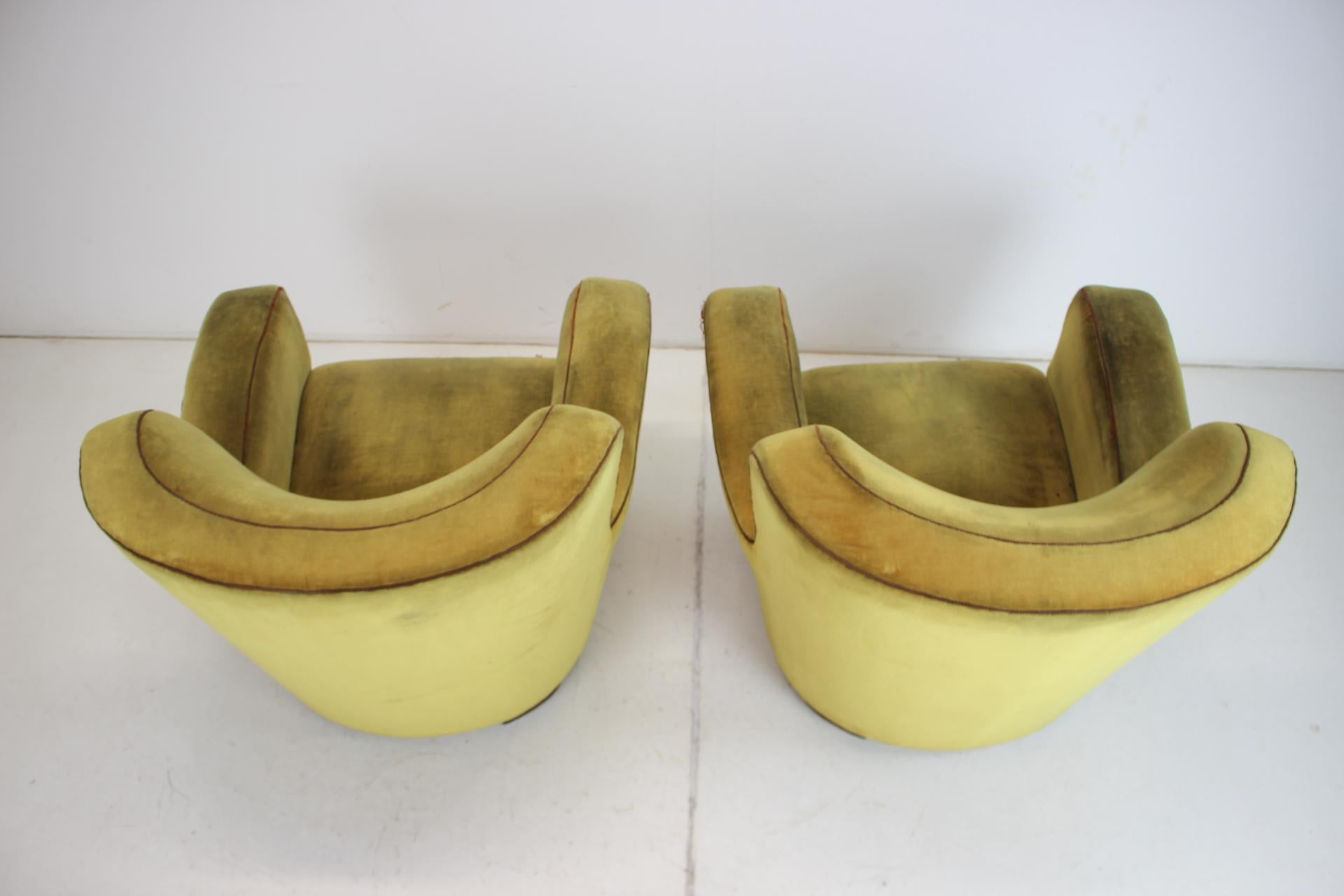 Set of Two Design Art Deco, Club Armchairs, 1930s 4