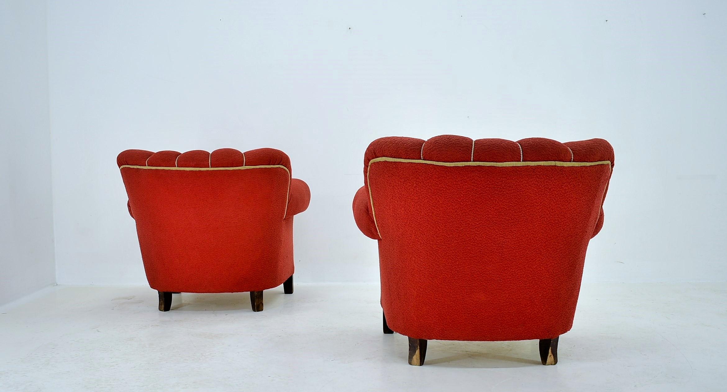 Set of Two Design Art Deco, Club Armchairs, 1935s For Sale 3