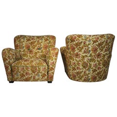 Set of Two Design Art Deco Club Armchairs, 1935