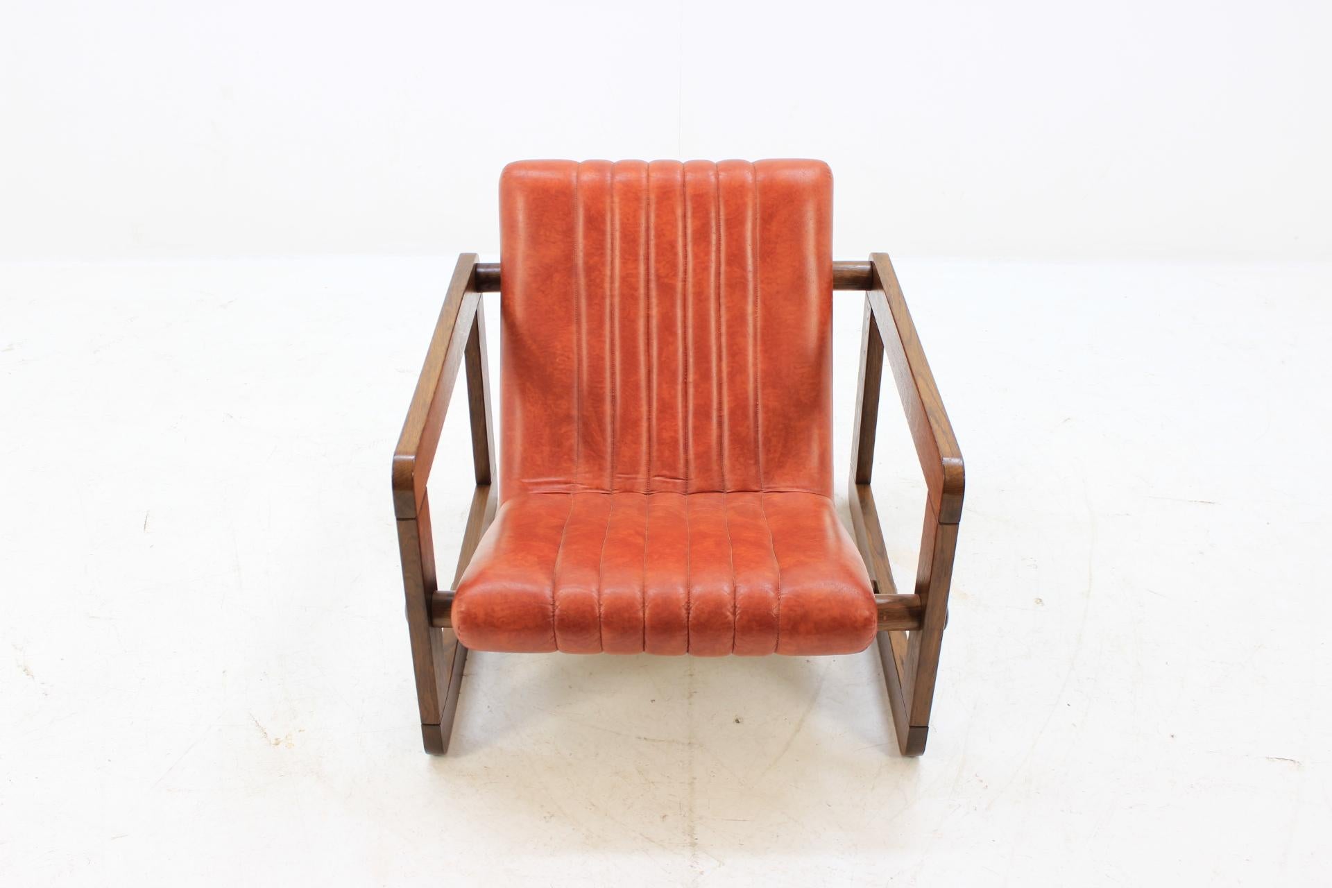Leather Set of Two Design Lounge Chair, 1970