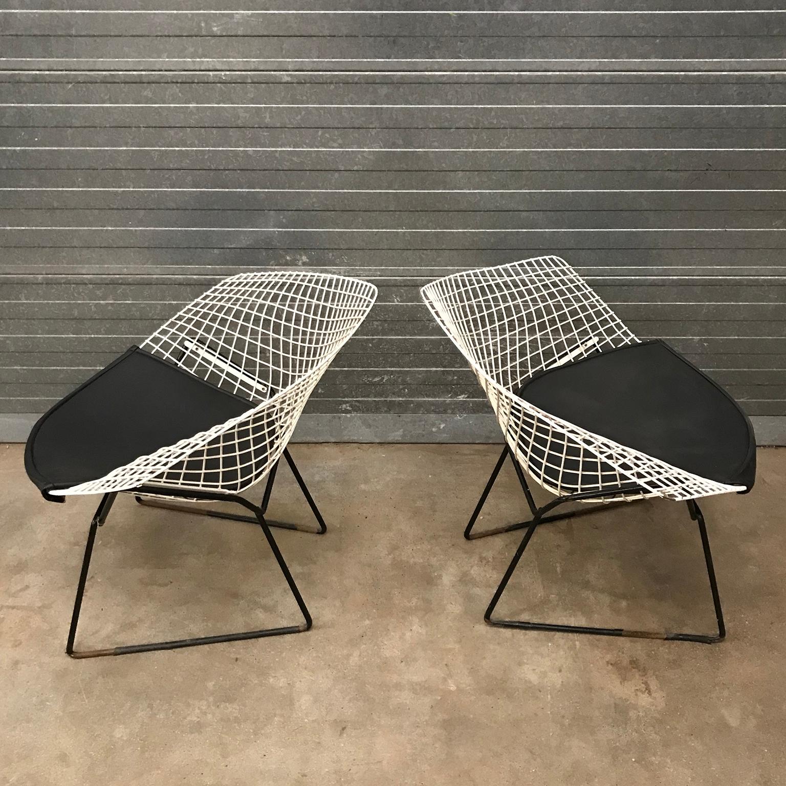 Set di due sedie Diamond 421, Harry Bertoia, Knoll International In condizioni discrete in vendita a Amsterdam IJMuiden, NL