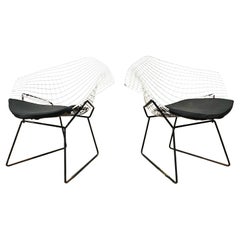 Juego de dos sillas Diamond 421, Harry Bertoia, Knoll International