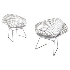 Ensemble de deux chaises  Diamond  de Harry Bertoia pour Knoll