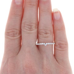 Set of Two Diamond Enhancer Bands, 14k Gold Guard Rings Wedding Round Cut .50ctw
