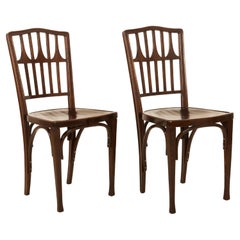 Set of Two Dinning Chairs by Koloman Moser fo J.J. Kohn