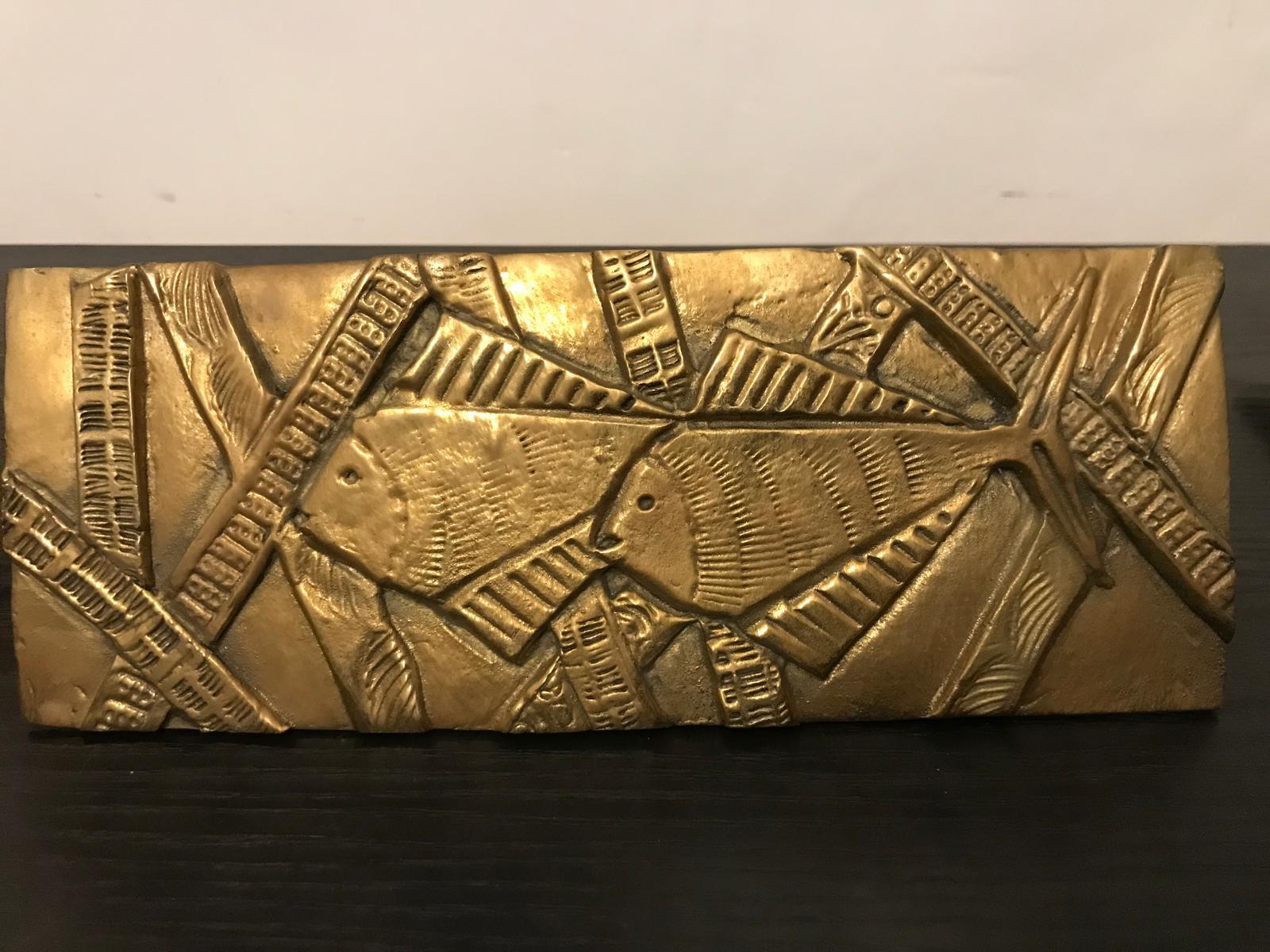 Set of Two Door Handles with Fish Design, 1970s in vendita 1