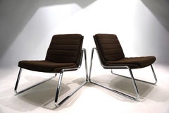 Juego de dos tumbonas cromadas Drabert de Gerd Lange, 1970