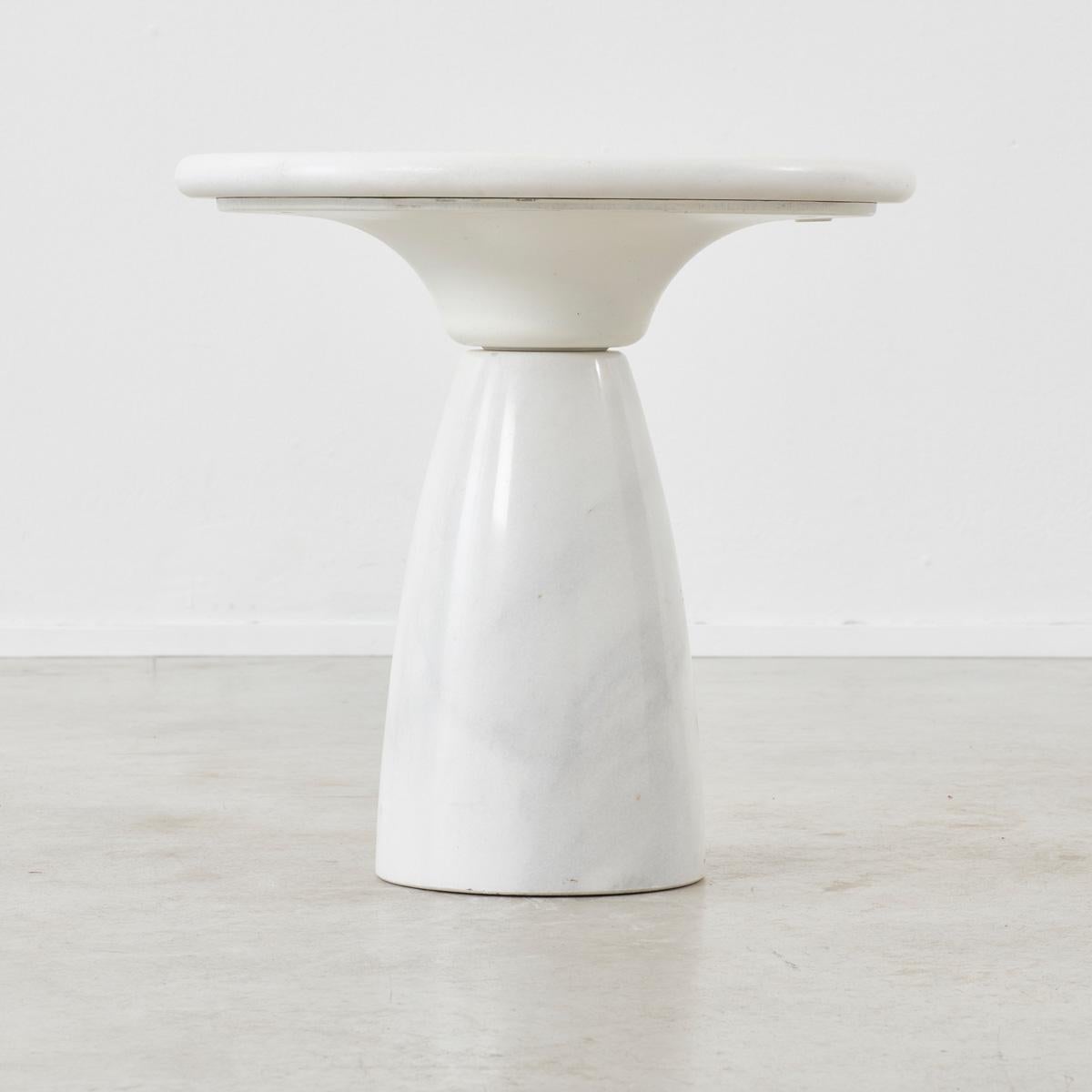 Set of Two Draenert Finale White Marble Side Tables, Draenert Studio, Germany In Good Condition In London, GB