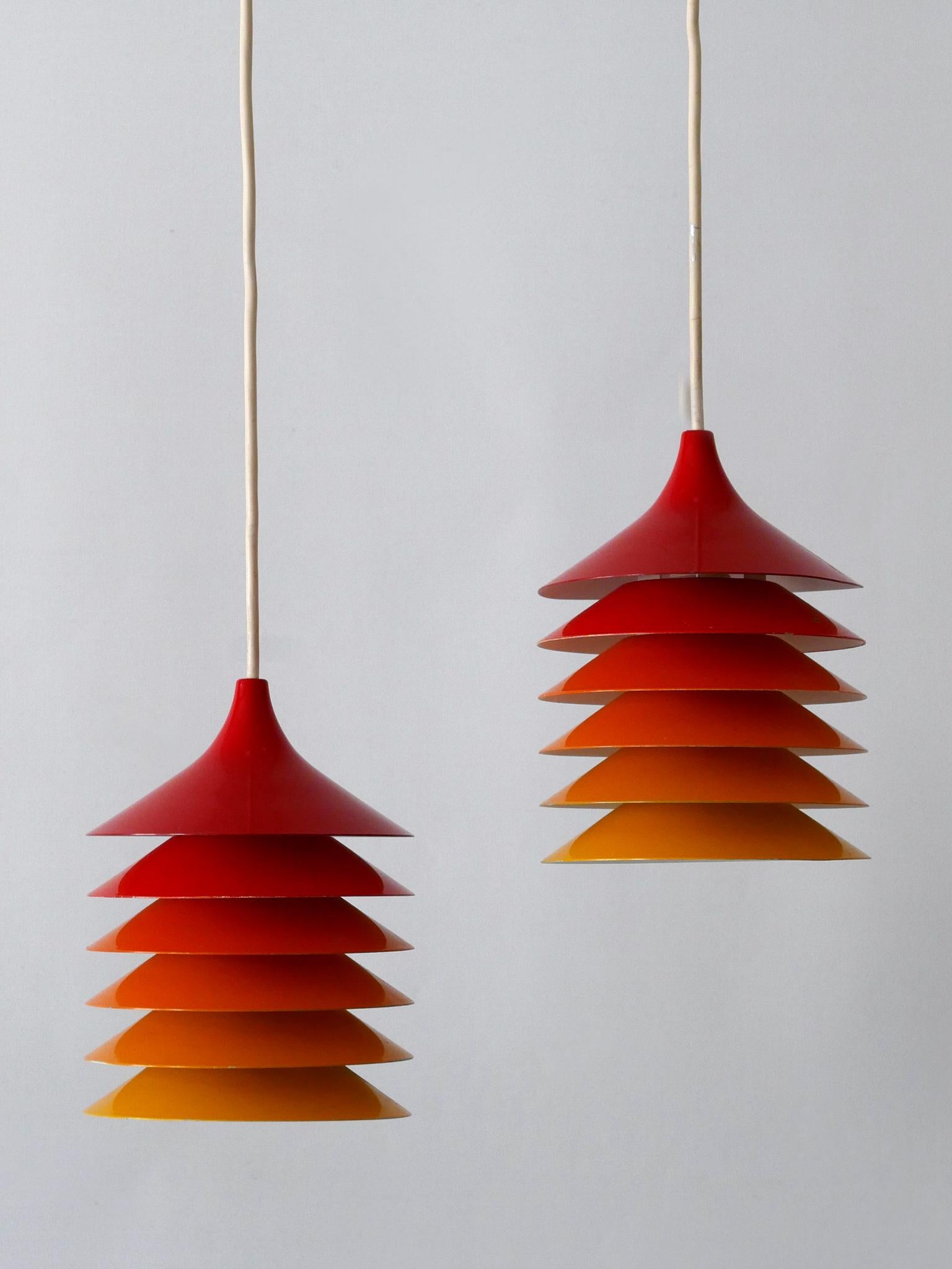 Late 20th Century Set of Two Duett Pendant Lamps by Bent Gantzel Boysen Für Ikea Sweden 1980s For Sale