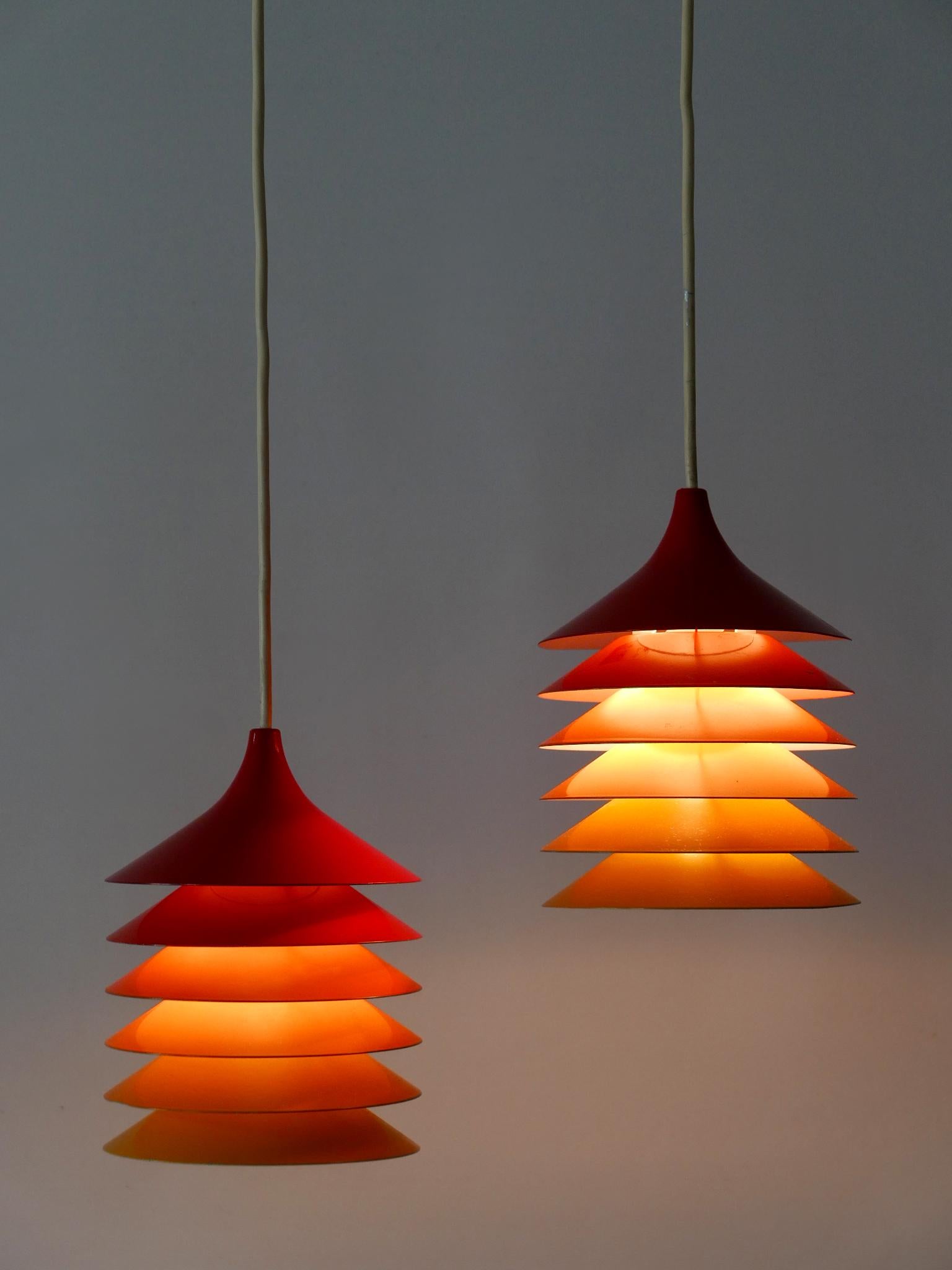Métal Lot de deux lampes suspendues Duett par Bent Gantzel-Boysen Für Ikea Suède années 1980 en vente