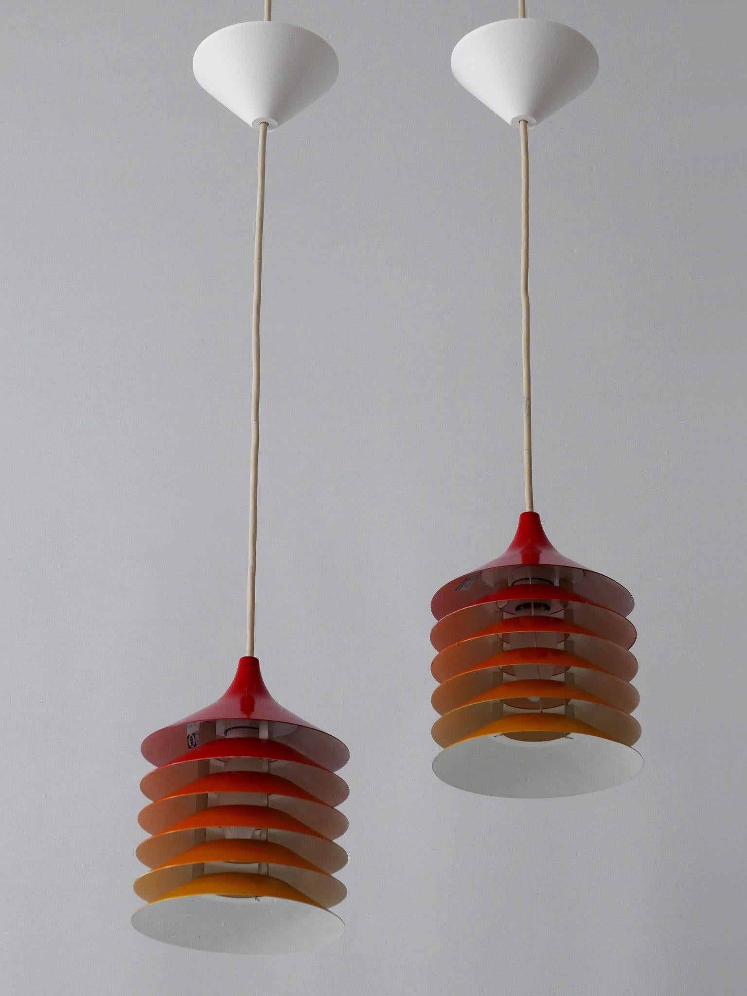 Set of Two Duett Pendant Lamps by Bent Gantzel Boysen Für Ikea Sweden 1980s For Sale 1