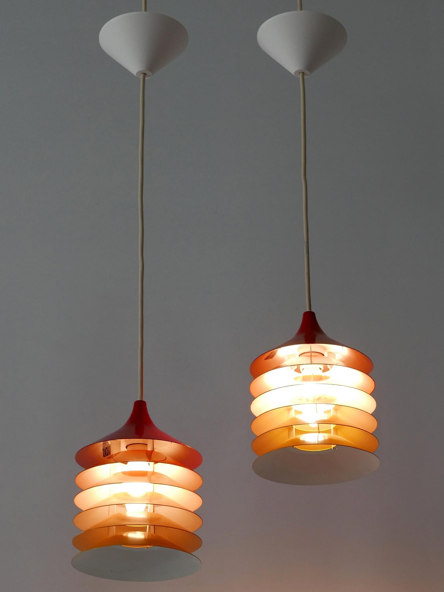Set of Two Duett Pendant Lamps by Bent Gantzel Boysen Für Ikea Sweden 1980s For Sale 2