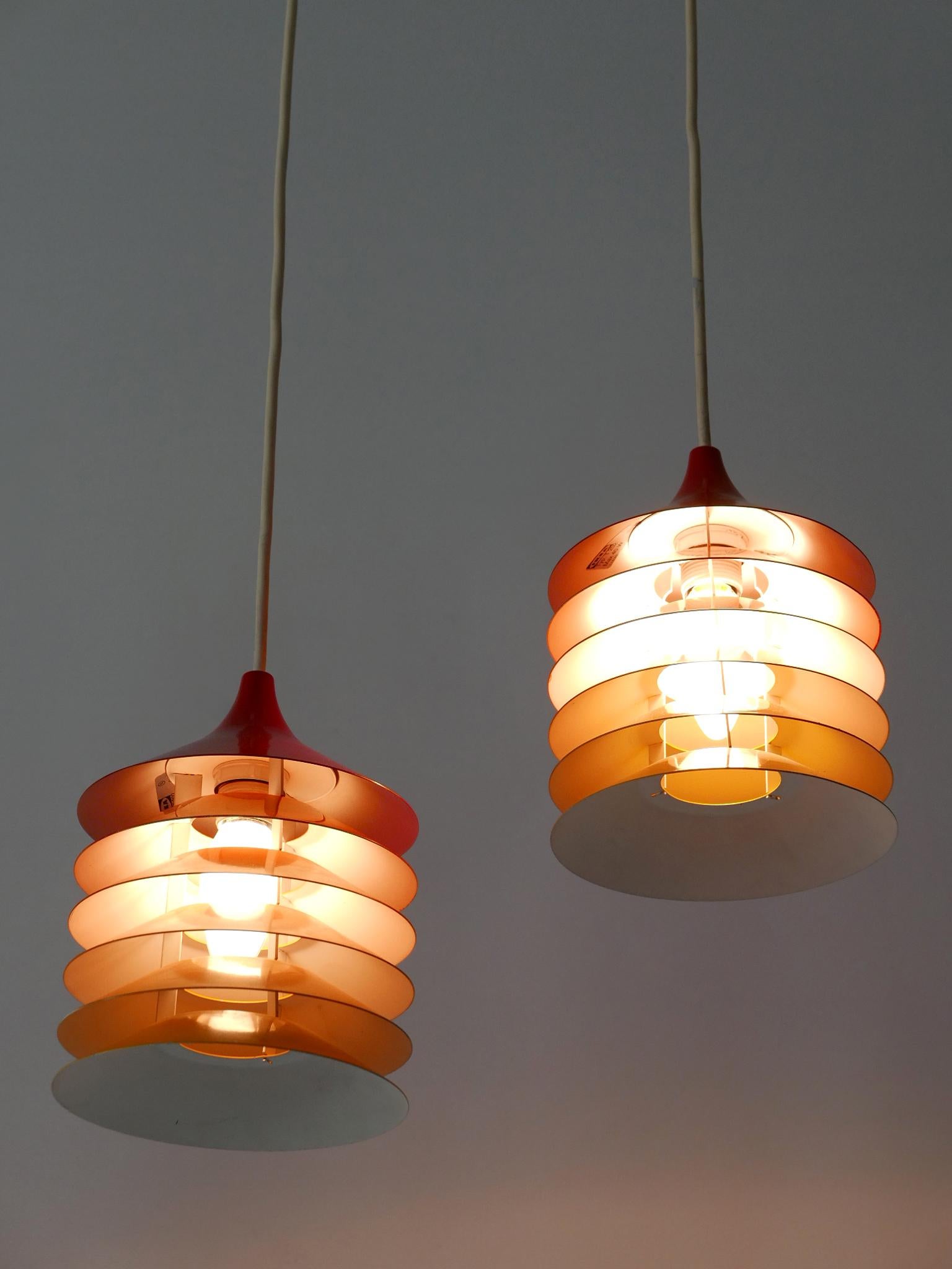 Set of Two Duett Pendant Lamps by Bent Gantzel Boysen Für Ikea Sweden 1980s For Sale 4