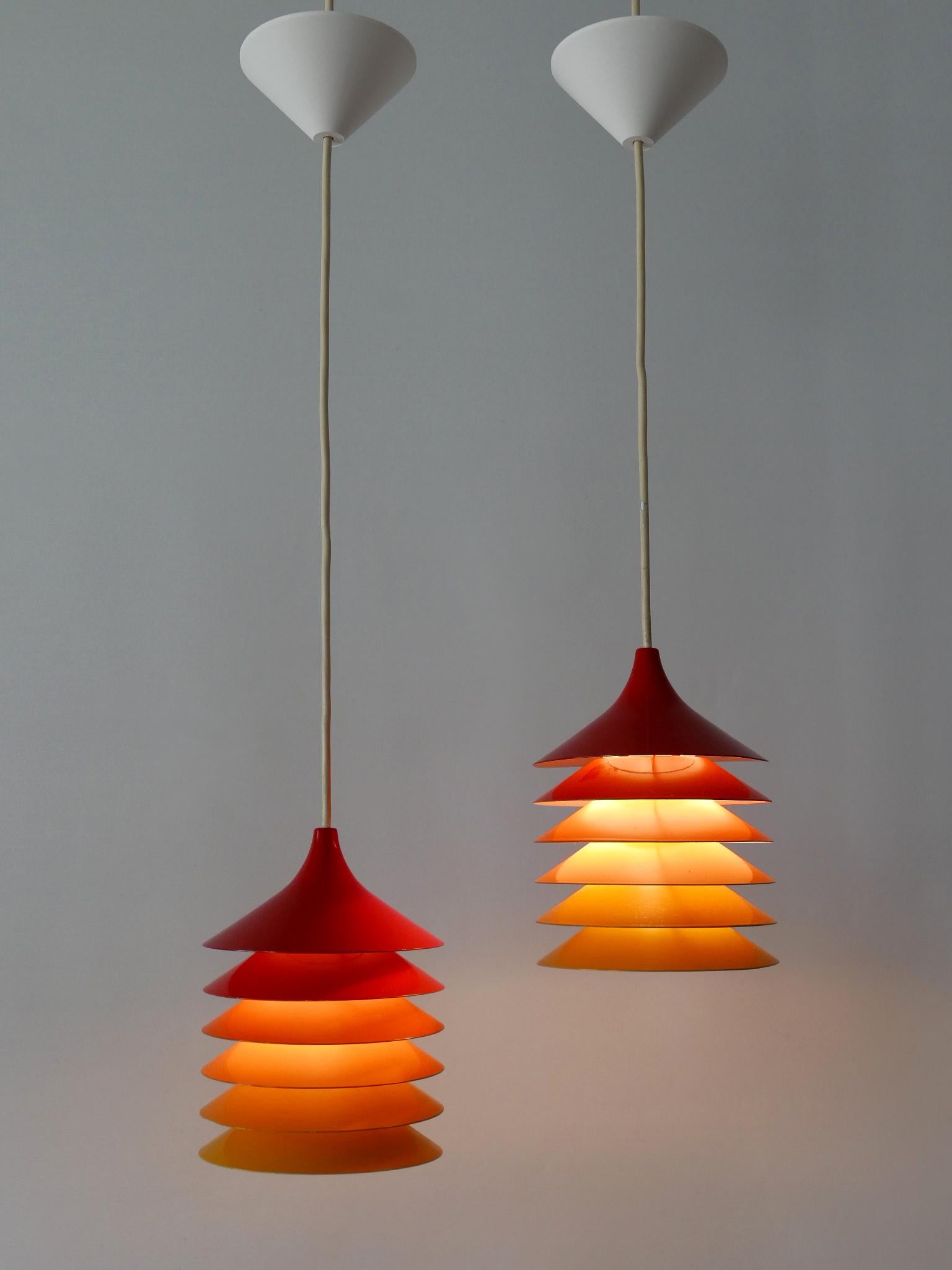 Set of Two Duett Pendant Lamps by Bent Gantzel Boysen Für Ikea Sweden 1980s In Good Condition For Sale In Munich, DE
