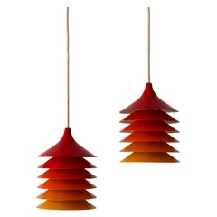 Lot de deux lampes suspendues Duett par Bent Gantzel-Boysen Für Ikea Suède années 1980