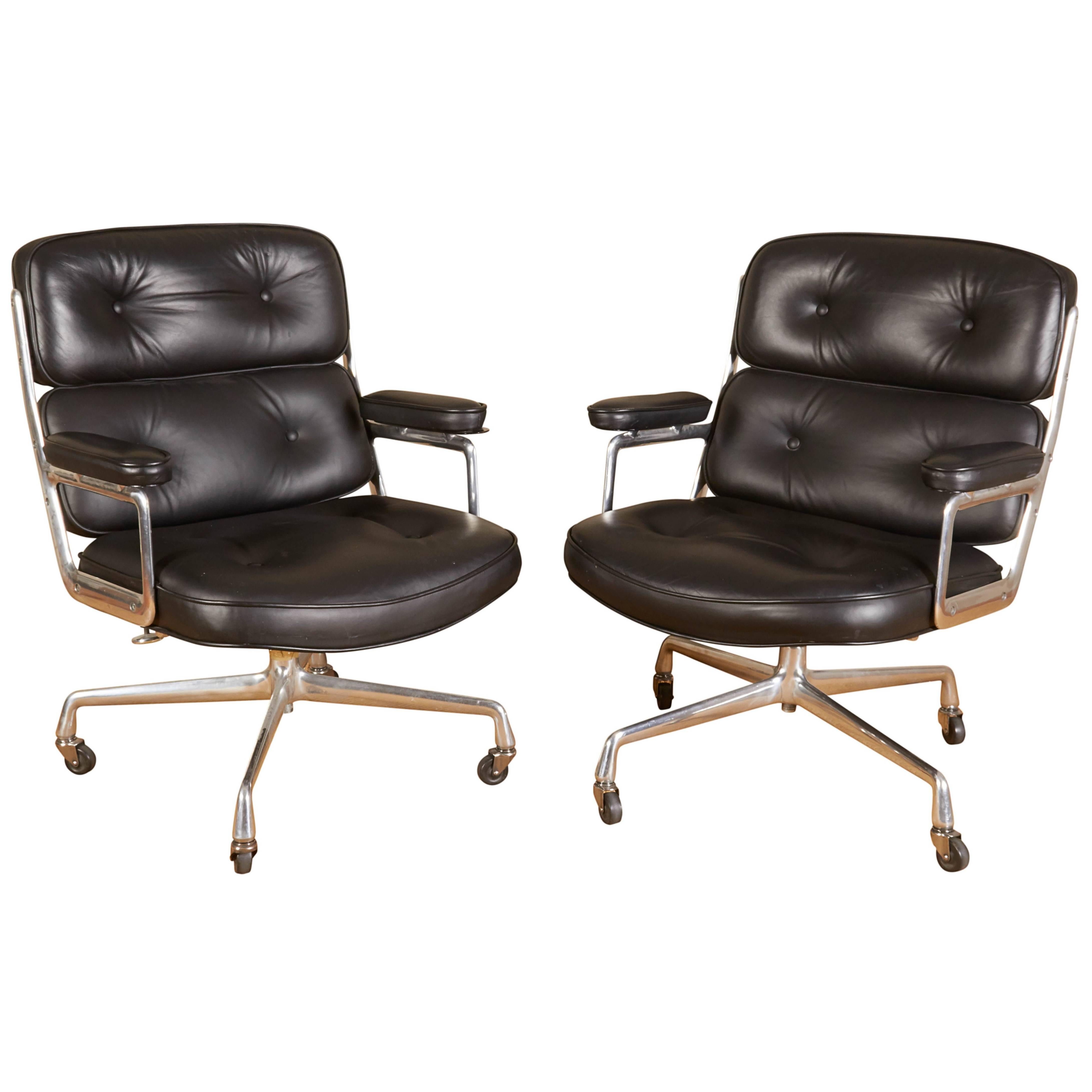 Set of Two Eames 'Time-Life' Executive Chairs for Herman Miller