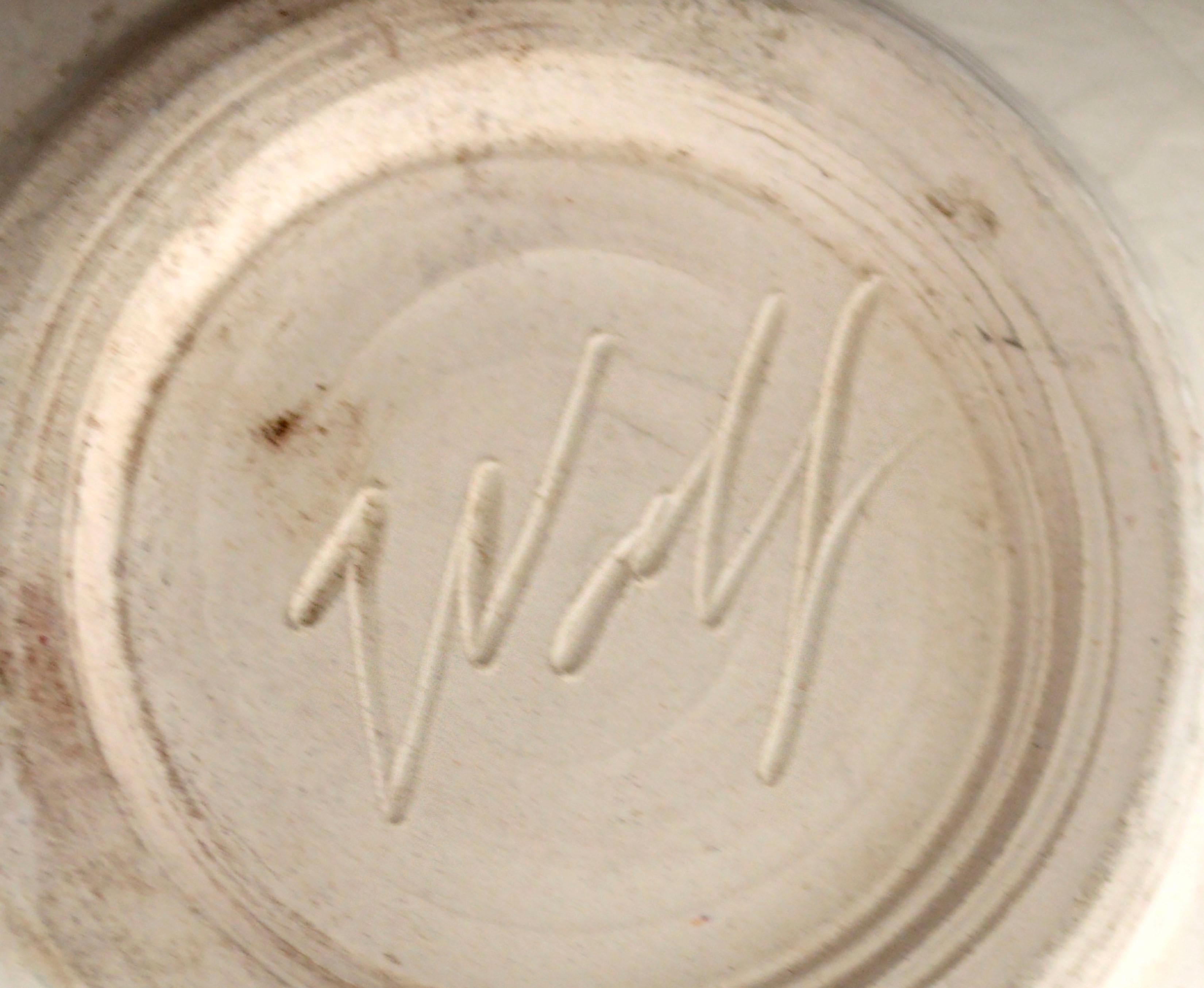 Milieu du XXe siècle Ensemble de deux bols en poterie blanche mate du début des années 1940 en vente