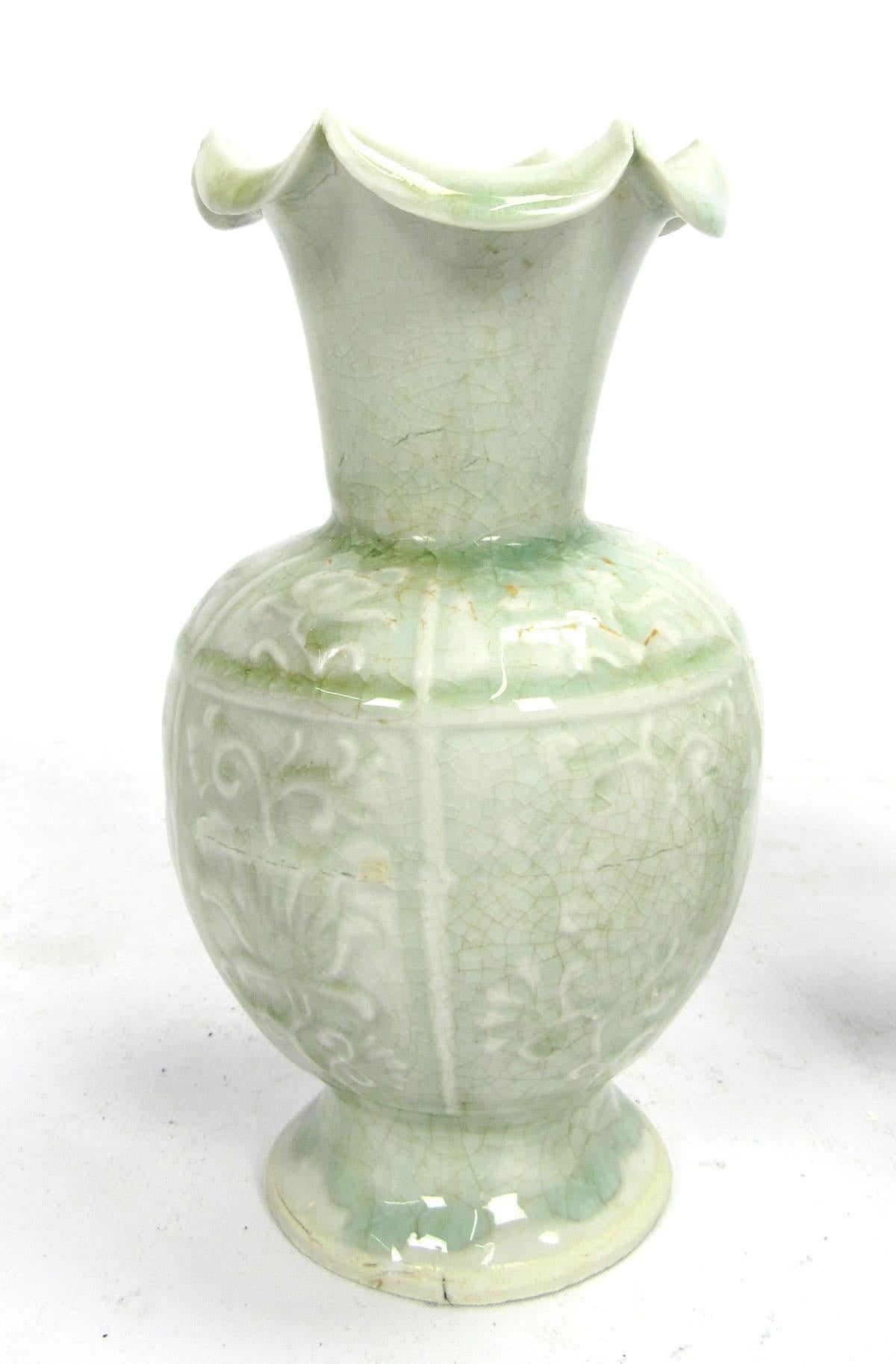 Chinese Set of Two Early 20th Century Celadon Vases