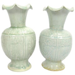 Set of Two Early 20th Century Celadon Vases