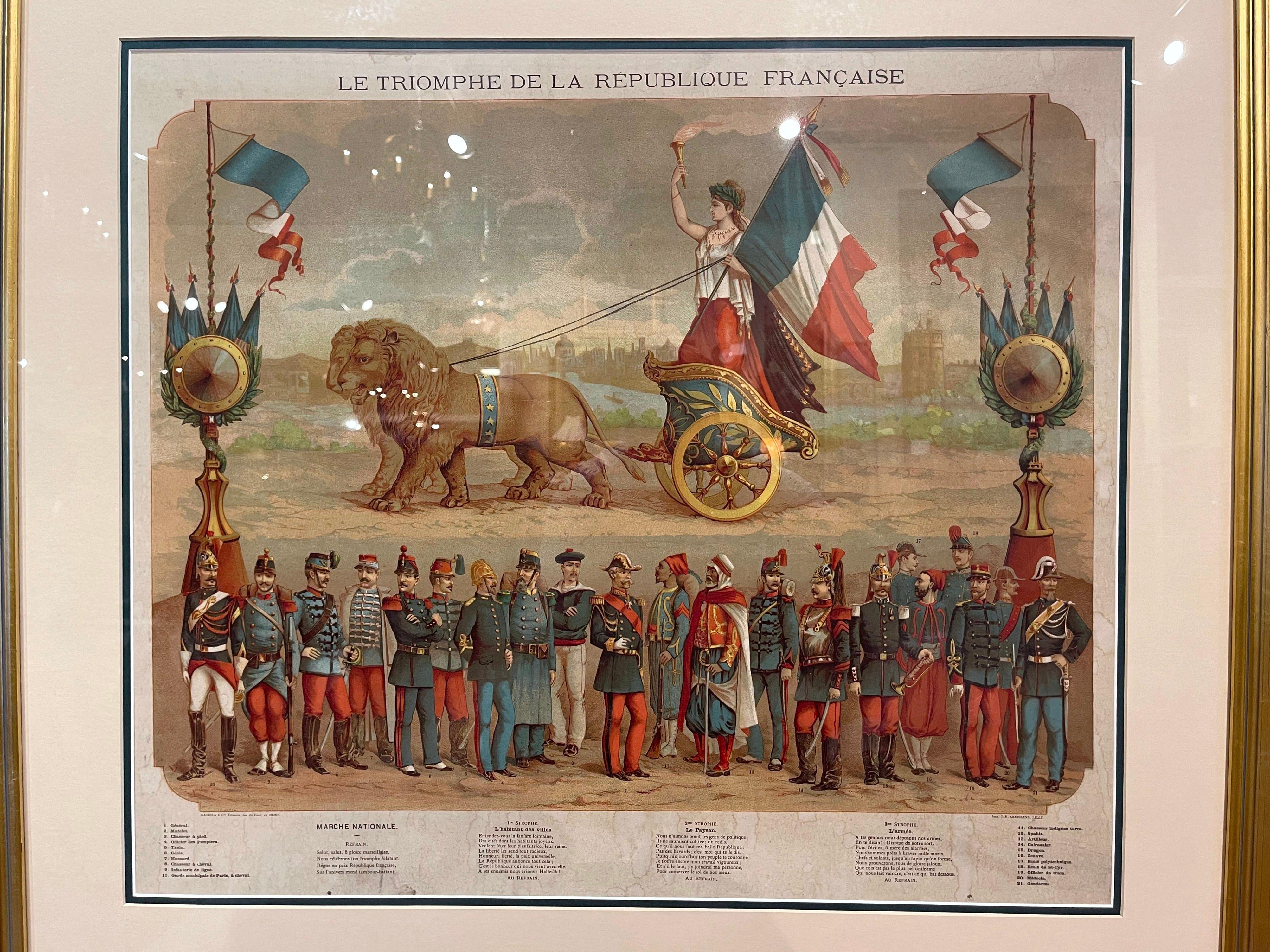 Set of Two Early 20th Century French Revolution Prints in Custom Frames In Excellent Condition For Sale In Dallas, TX