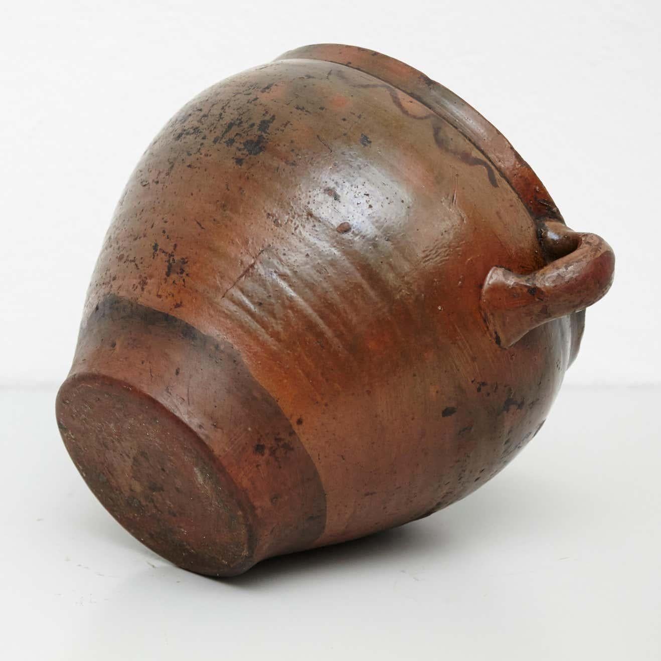 Set di due pezzi di ceramica tradizionale rustica dipinta a mano dell'inizio del XX secolo in vendita 6