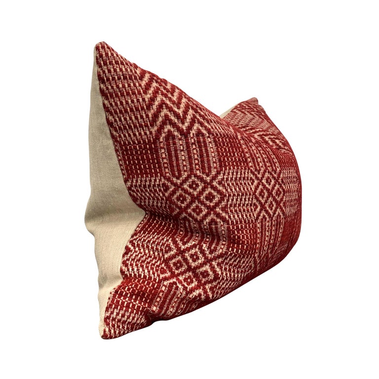 Set of Two Early American Pillows and Coverlet at 1stDibs