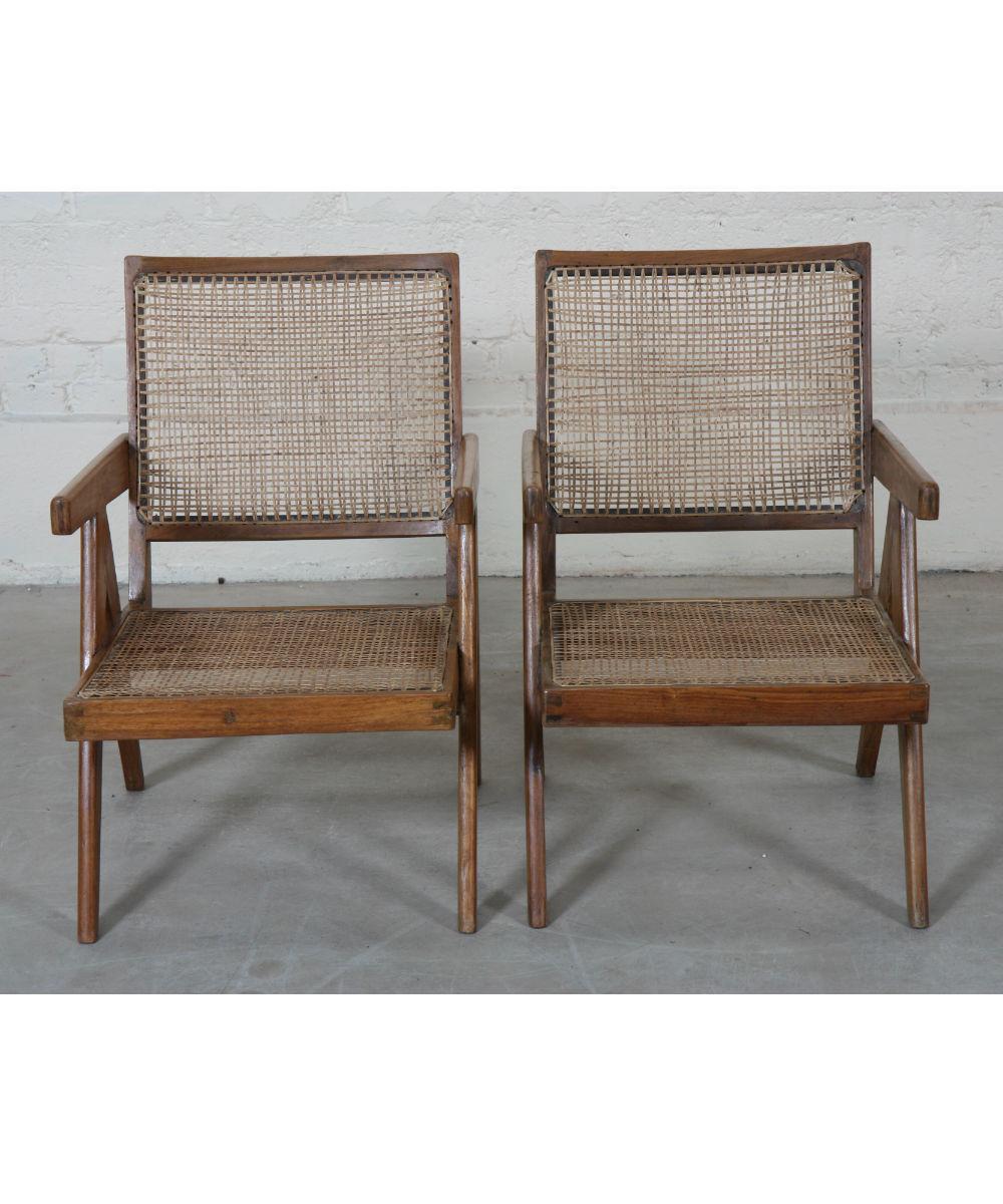 Ensemble de deux fauteuils « Easy Armchairs » de Pierre Jeanneret (1896-1967) Bon état - En vente à Altwies, LU