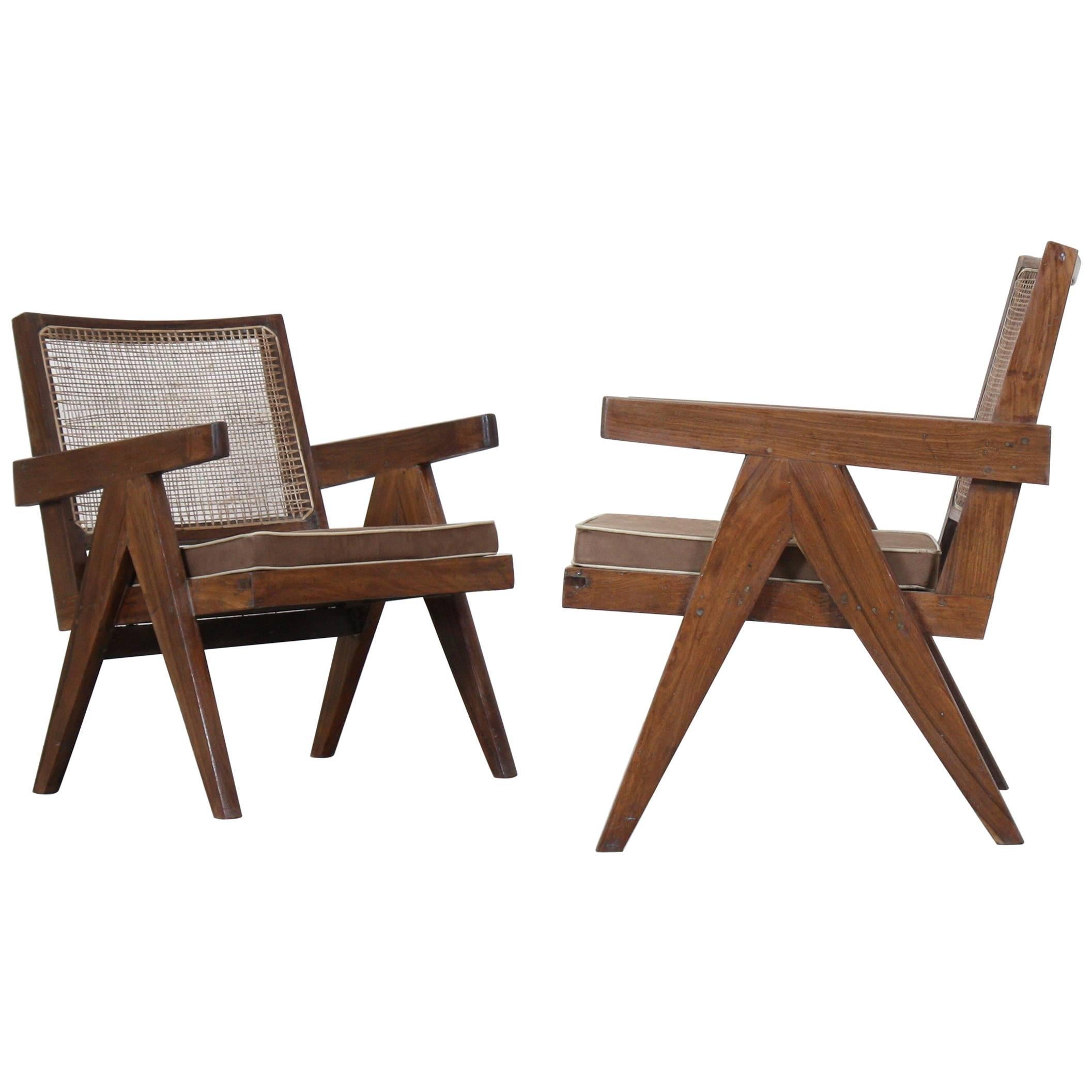 Set of Two "Easy Armchairs" by Pierre Jeanneret