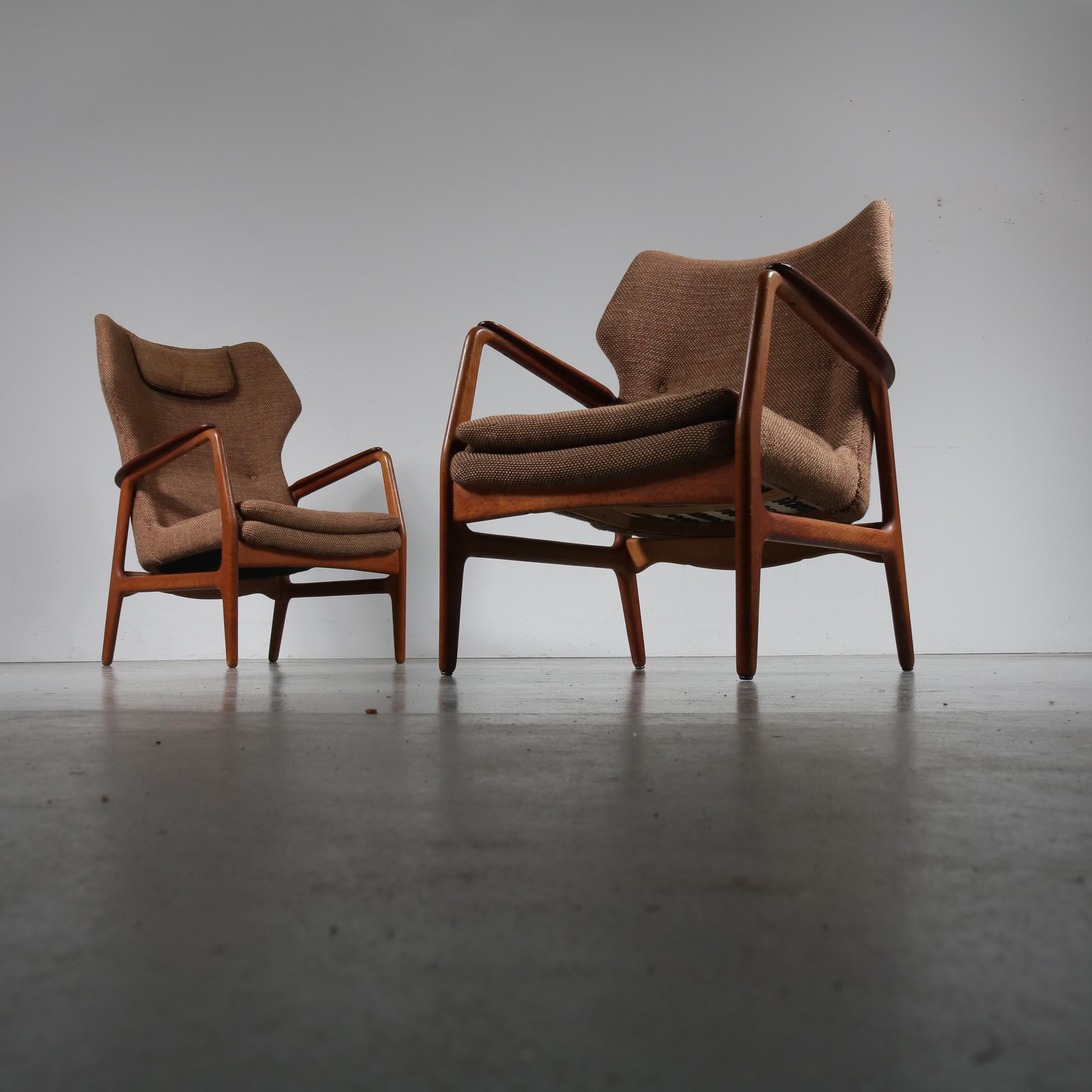 Dutch Set of Two Easy Chairs by Aksel Bender Madsen for Bovenkamp, circa 1950
